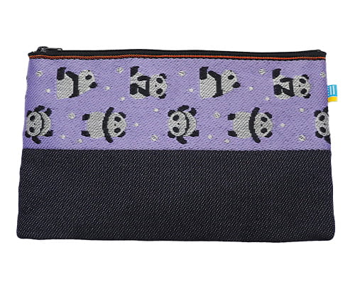 畳縁ポーチ/パンダ紫