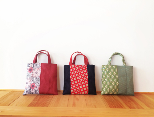 畳縁で作るミニトートバッグ作例