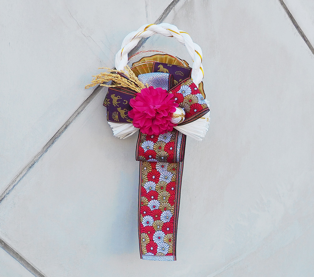 畳縁しめ縄飾り①